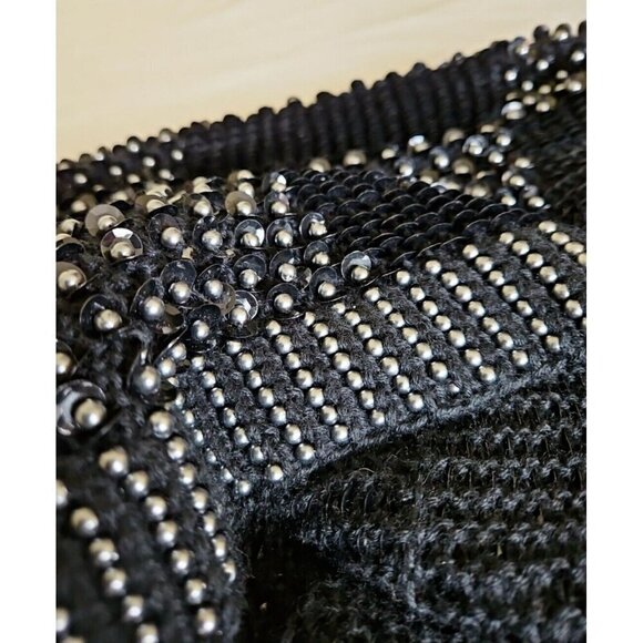 Magnolia Cardigan Womens XL Embellished Sequins Two Button Angora VTG Whimsigoth - Picture 11 of 13